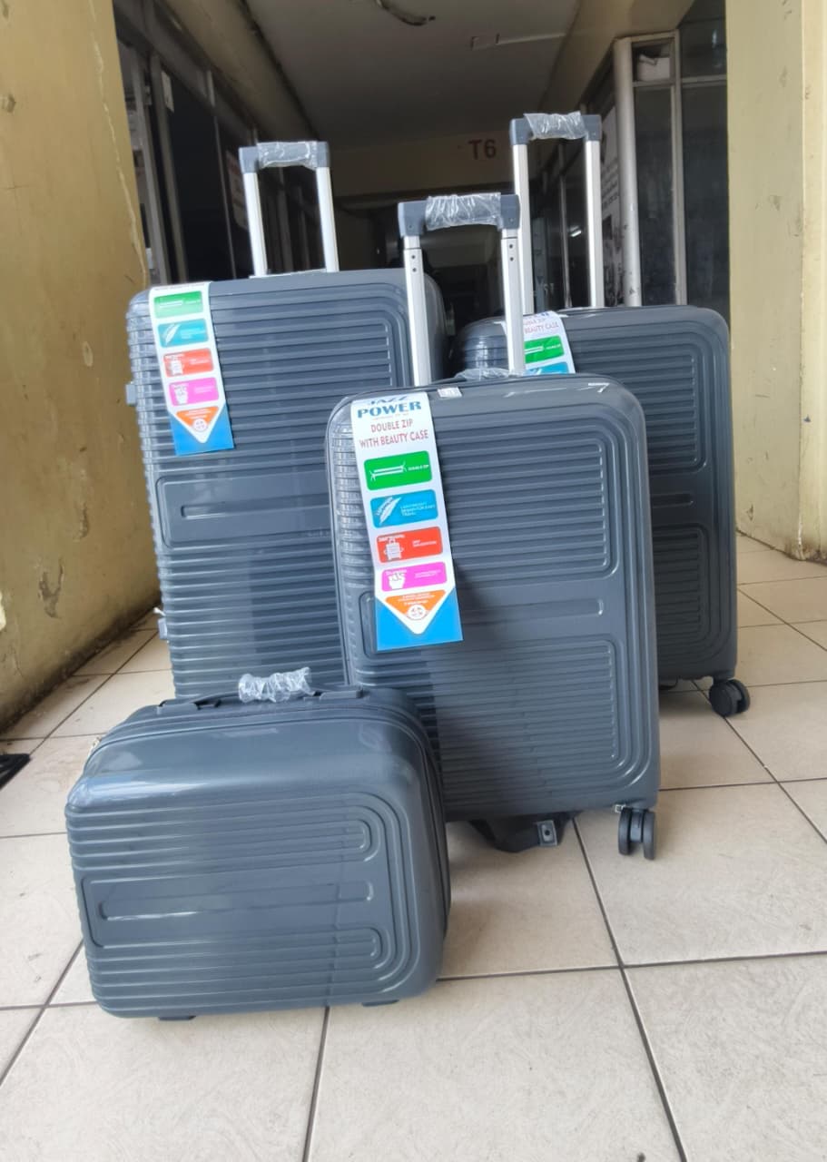4 in 1 Luxurious Unbreakable Suitcase (Double Zip)