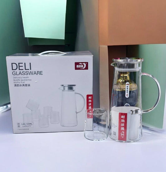 7pcs Water Set (6 Glasses + 1 Jug)