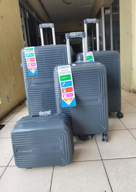 4 in 1 Luxurious Unbreakable Suitcase (Double Zip)