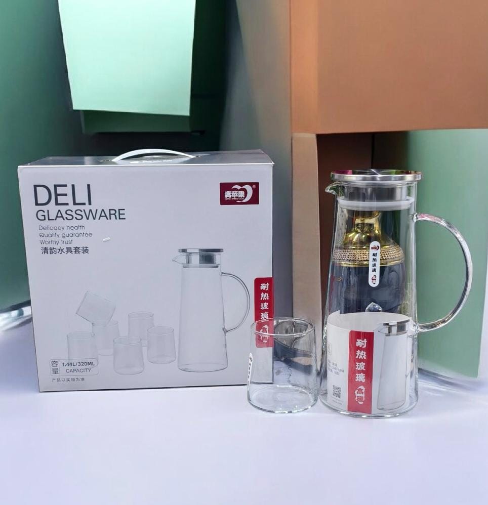 7pcs Water Set (6 Glasses + 1 Jug)